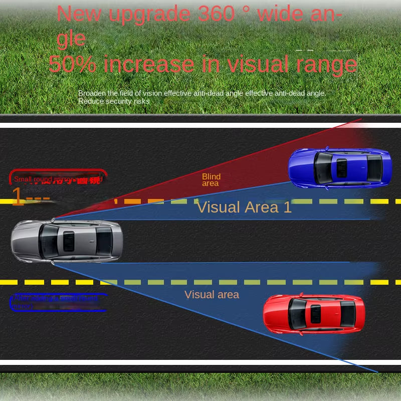 Car Blind Spot Rear View Mirror Wide Angle 360 Degree Adjustable Small round Mirror Car Reverse Auxiliary Rearview Convex Mirror
