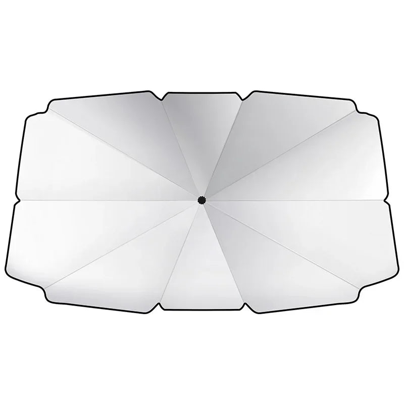Car Sunshade Umbrella Front Windshield Silver Glue Sunshade Umbrella Uv Resistant Folding Car Umbrella Car Sunscreen Accessories