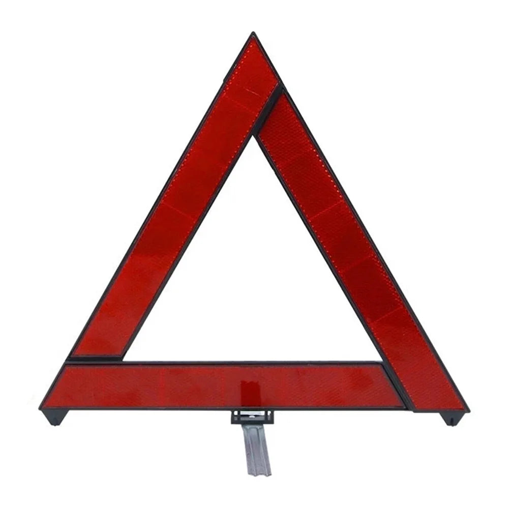 Car Triangle Reflective Warning Tripod Foldable Emergency Breakdown Warning Triangle Red Reflective Safety Hazard Car Tripod