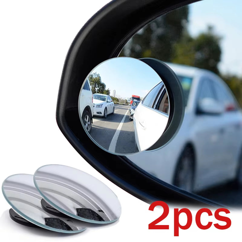 Car Blind Spot Rear View Mirror Wide Angle 360 Degree Adjustable Small round Mirror Car Reverse Auxiliary Rearview Convex Mirror