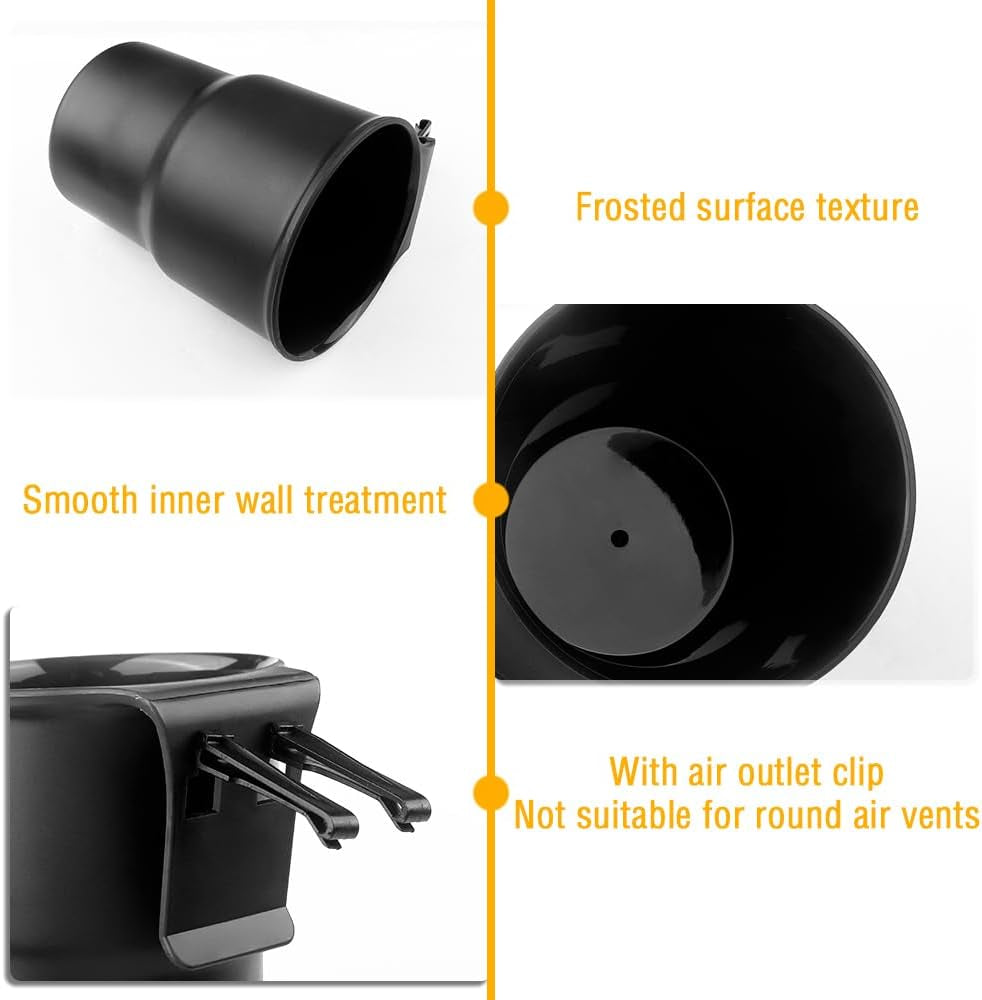 Hanging Cup Holder for Car Air Vents/Windows, Universal Car Window Cup Holder with 2 Hooks Fits Most Cup Types (Black)