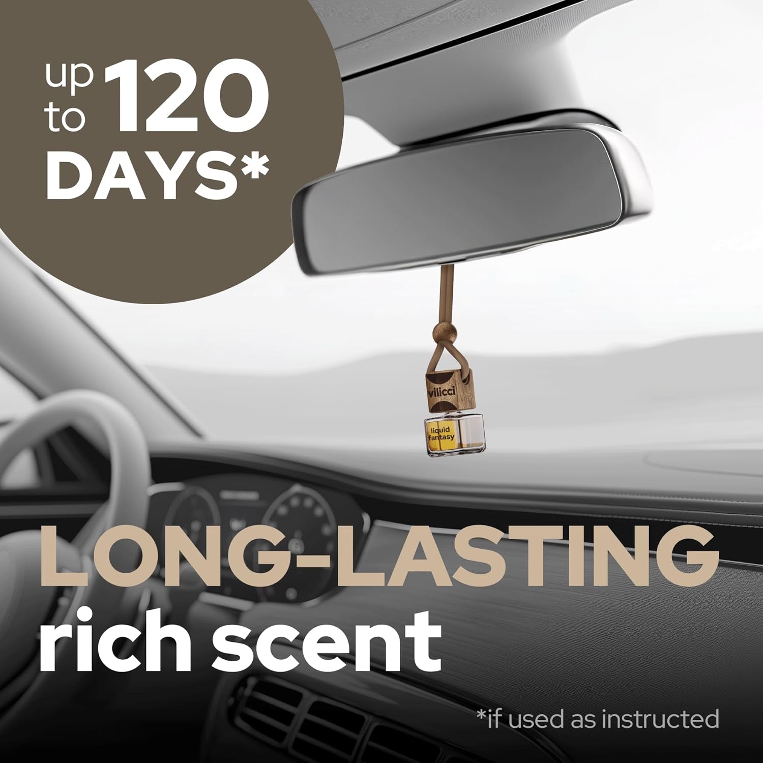 Tobacco Vanilla Car Fragrance – Premium Auto Perfume & Car Air Freshener | Sophisticated & Timeless Scent | Long-Lasting (Up to 120 Days) | Odor Eliminating | Vegan, Cruelty-Free