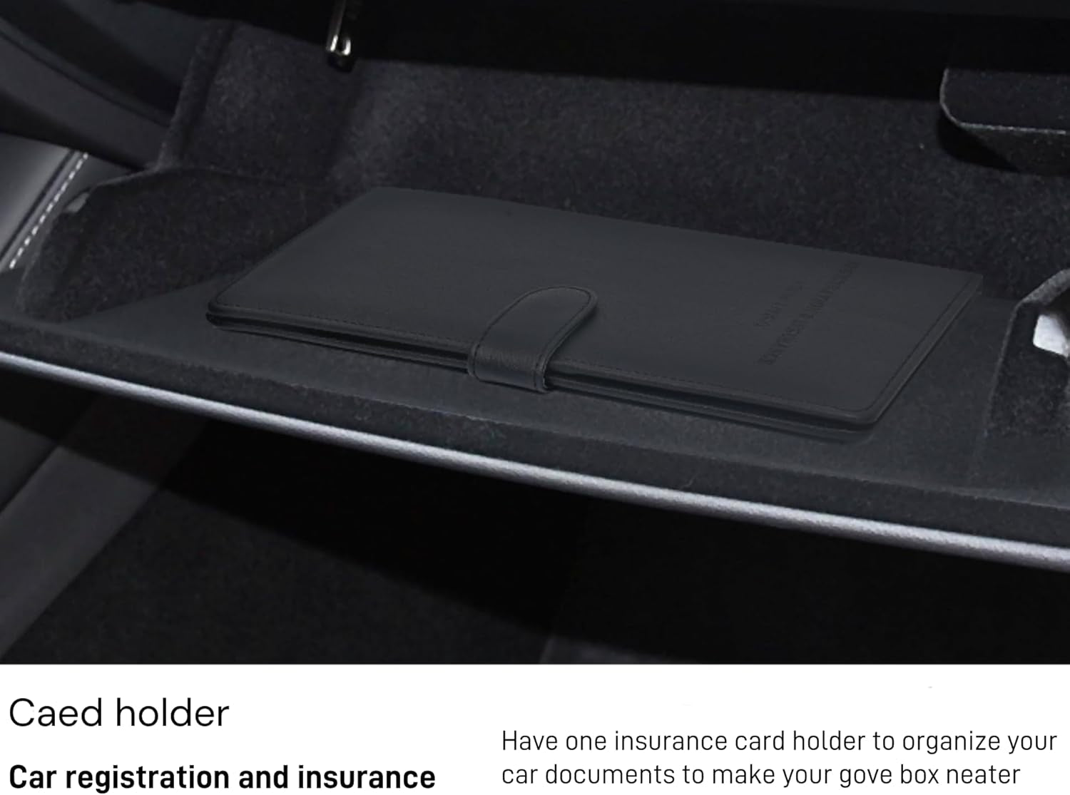 Car Registration and Insurance Holder, Vehicle Glovebox Document Organizer,Tesla Model Y Accessories 2025,Designed for Tesla Model 3/Y/S/X- for Documents, Cards, Keys, Permits
