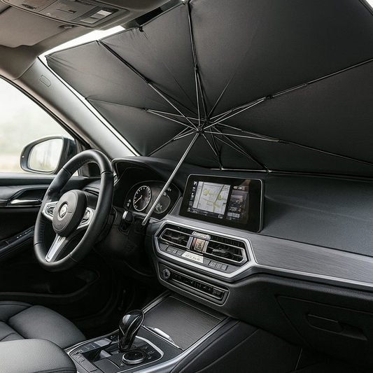 Car Sunshade Umbrella Front Windshield Silver Glue Sunshade Umbrella Uv Resistant Folding Car Umbrella Car Sunscreen Accessories