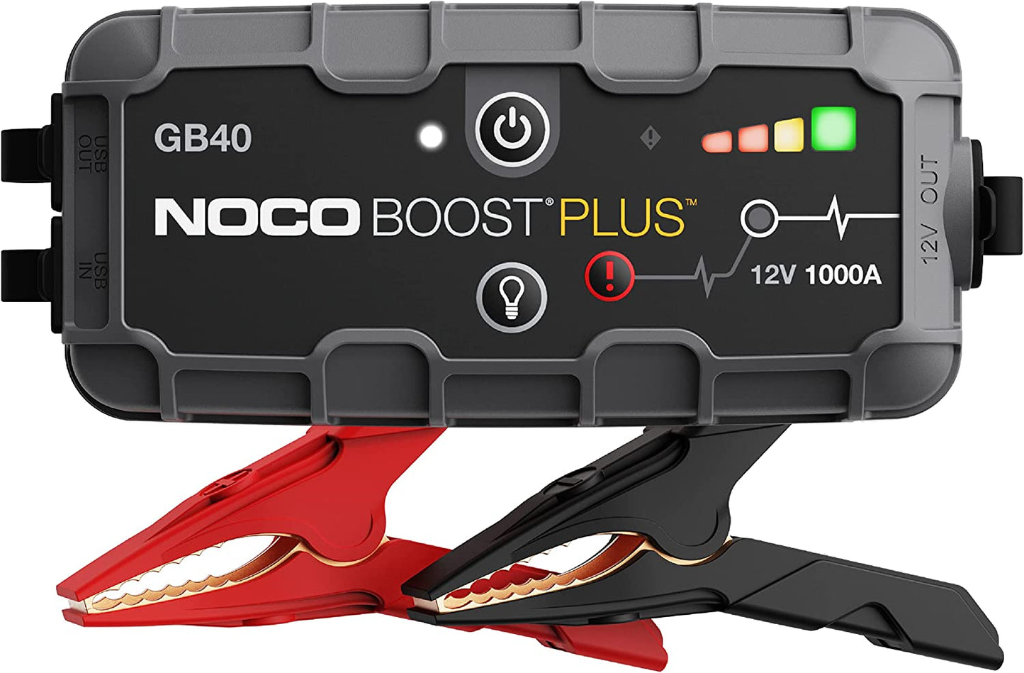 Boost plus GB40 1000A Ultrasafe Car Battery Jump Starter, 12V Jump Starter Battery Pack, Battery Booster, Jump Box, Portable Charger and Jumper Cables for 6.0L Gasoline and 3.0L Diesel Engines